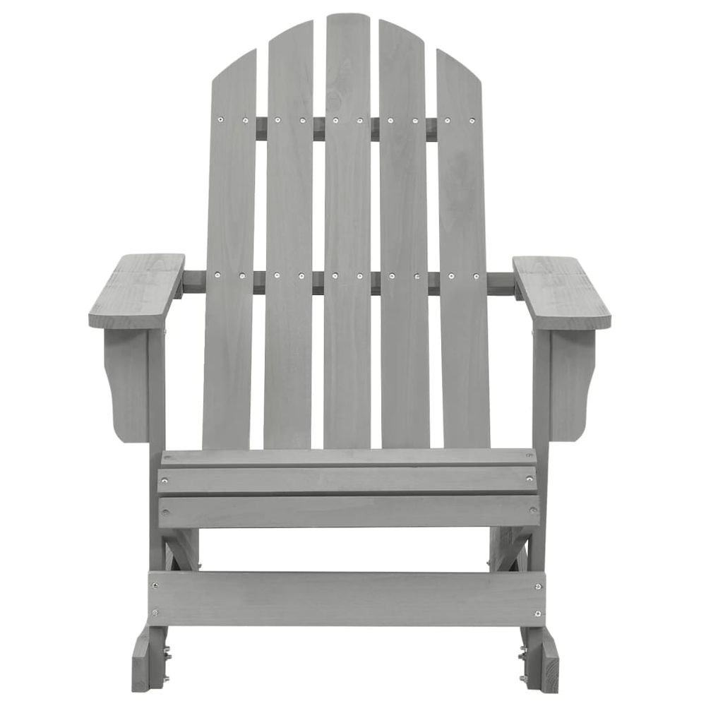 Garden Rocking Chair Wood Grey - anydaydirect