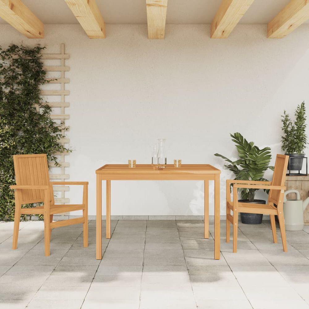 vidaXL 3 Piece Garden Dining Set Solid Wood Teak - anydaydirect