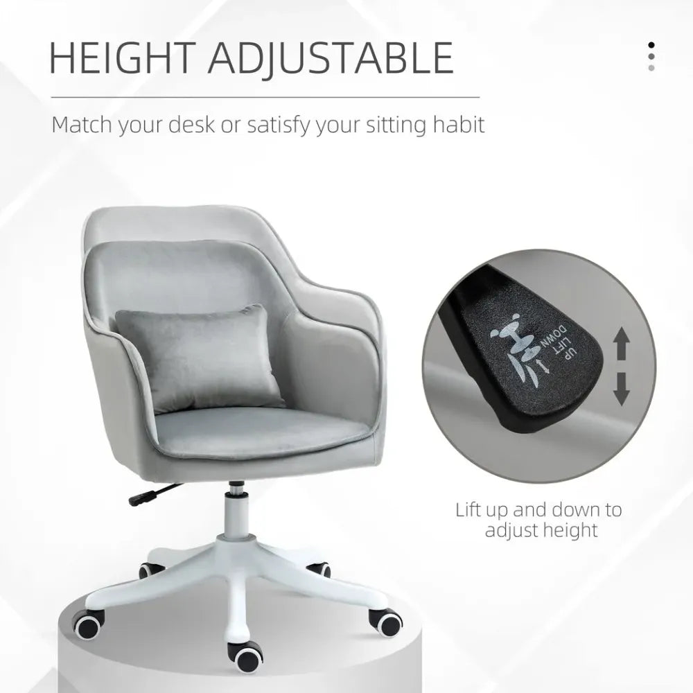 Office Chair with Rechargeable Electric Vibration Massage Lumbar Pillow, Wheels - anydaydirect
