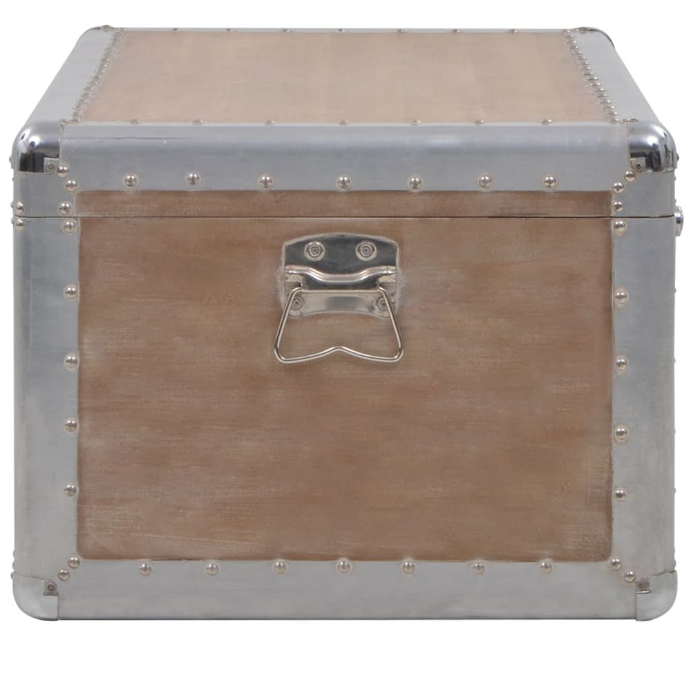 Storage Box Solid Fir Wood 91x52x40 cm Brown - anydaydirect