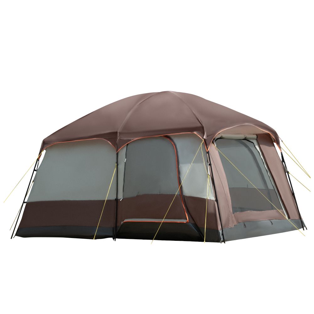3-4 Man Two Room Camping Tent with Vestibule and Portable Carry Bag - anydaydirect