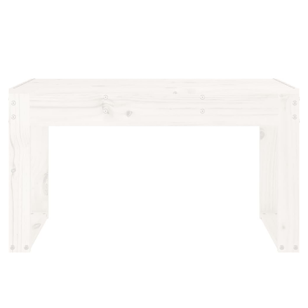 vidaXL Garden Bench White 80x38x45 cm Solid Wood Pine - anydaydirect