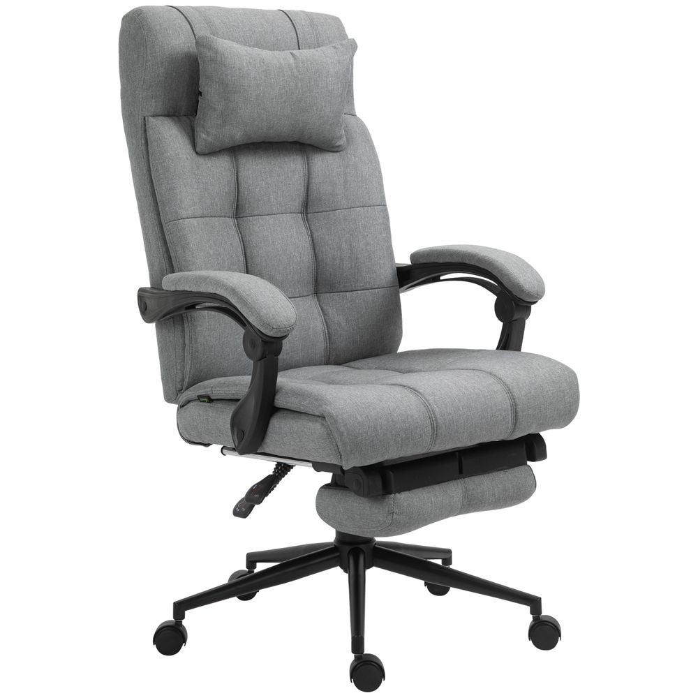Ergonomic Office Chair Adjustable Height Rolling Swivel w/ Armrest Light Grey - anydaydirect