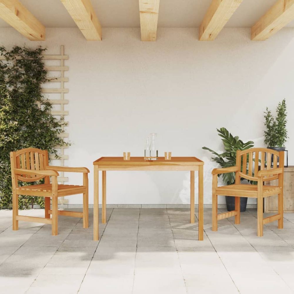 vidaXL 3 Piece Garden Dining Set Solid Wood Teak - anydaydirect