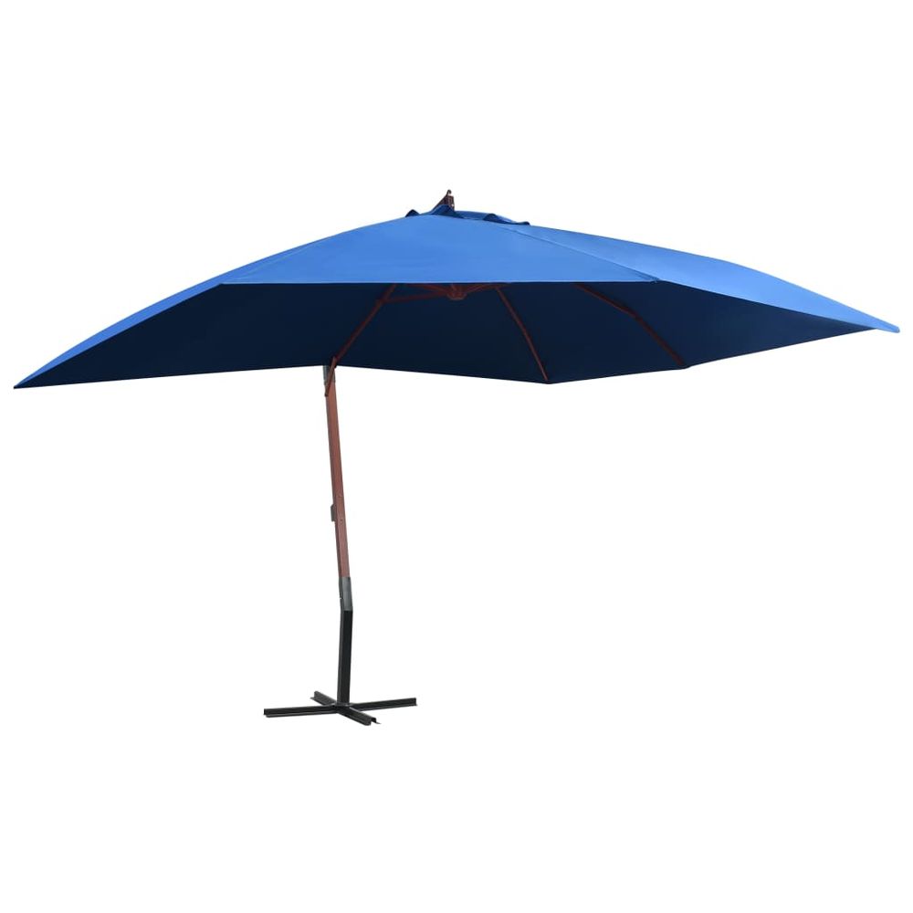 Hanging Parasol with Wooden Pole 400x300 cm - anydaydirect