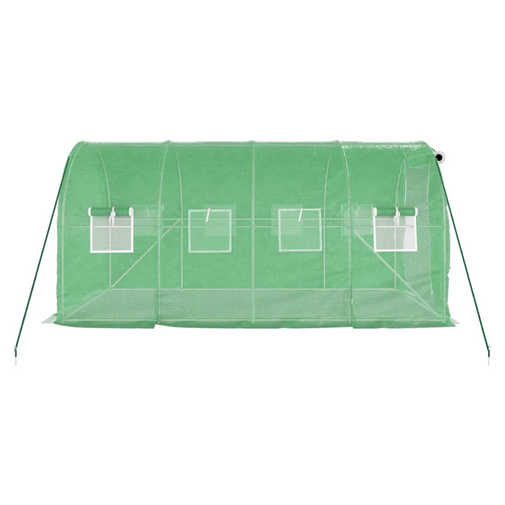 vidaXL Greenhouse with Steel Frame Green 8 m² 4x2x2 m - anydaydirect