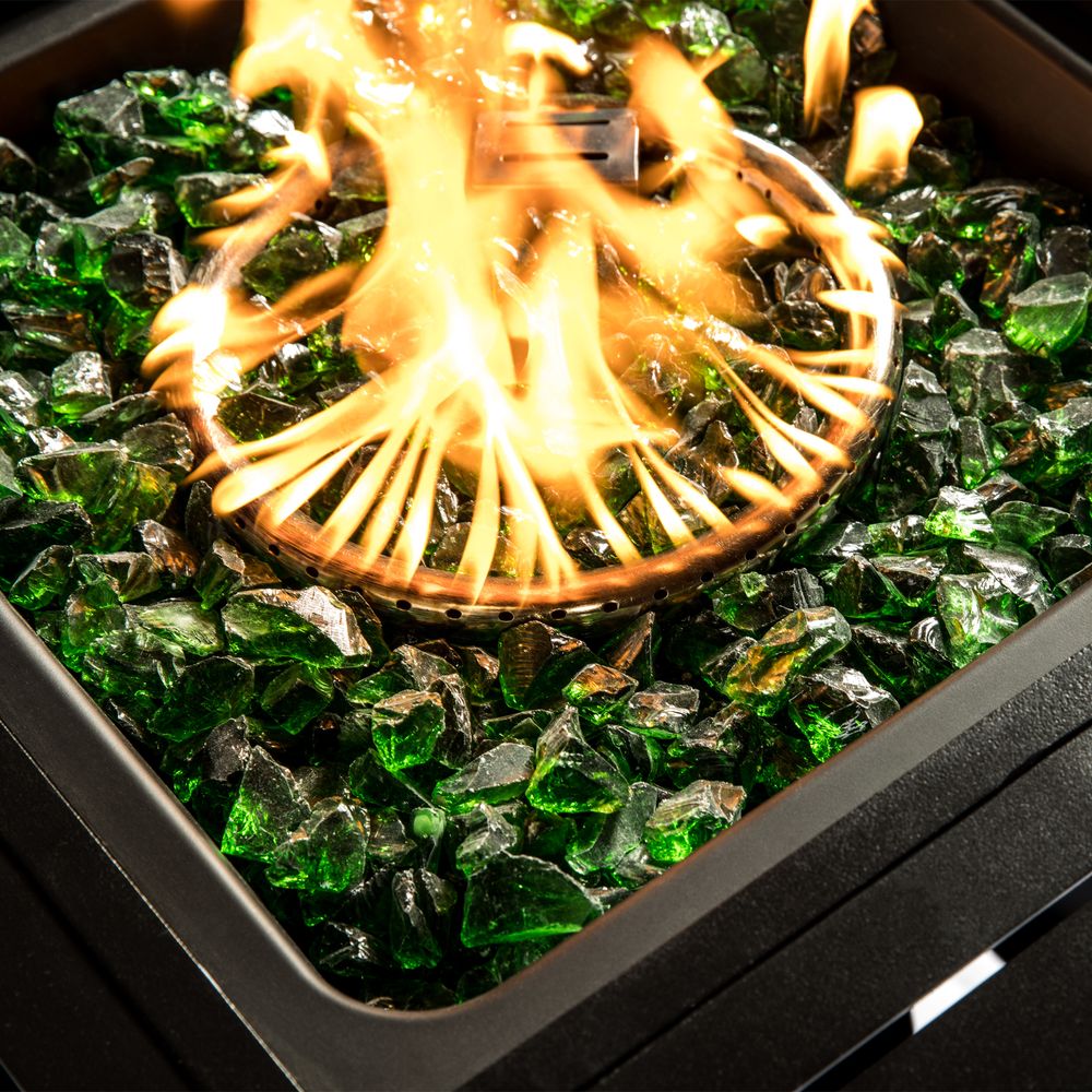 4kg Green Tempered Fire Glass, Lava Rocks for Outdoor Gas Fire Pit - anydaydirect