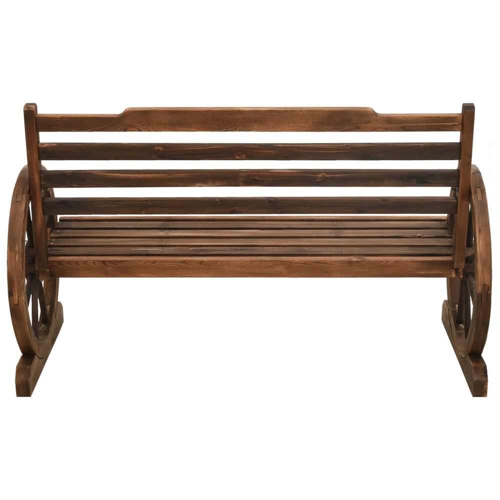 Garden Bench 112 cm Solid Firwood - anydaydirect