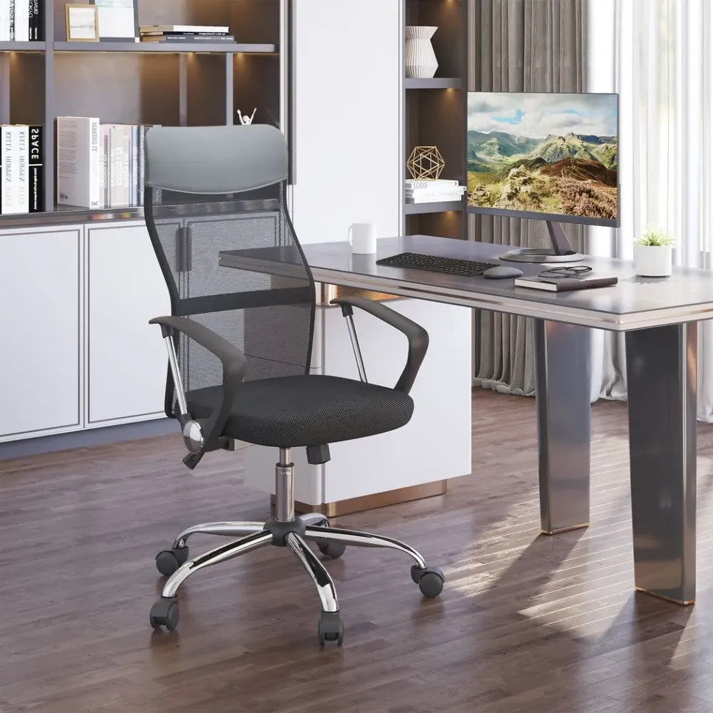 Executive Office Chair High Back Mesh Chair Seat Office Desk Chairs, Black - anydaydirect