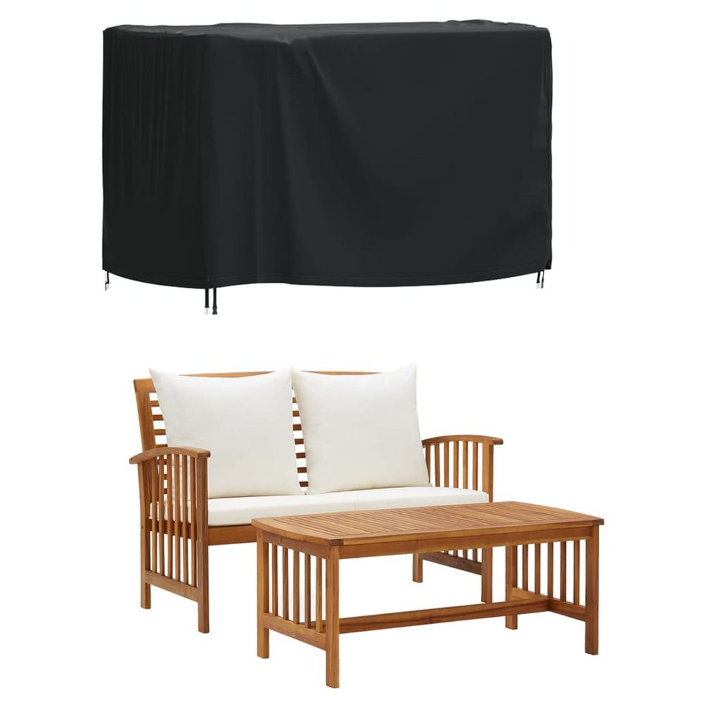vidaXL Garden Furniture Cover Black 140x70x90 cm Waterproof 420D - anydaydirect
