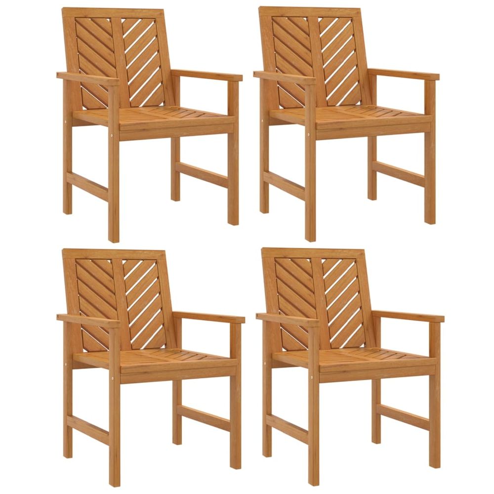 Garden Dining Chairs 4 pcs Solid Wood Acacia - anydaydirect