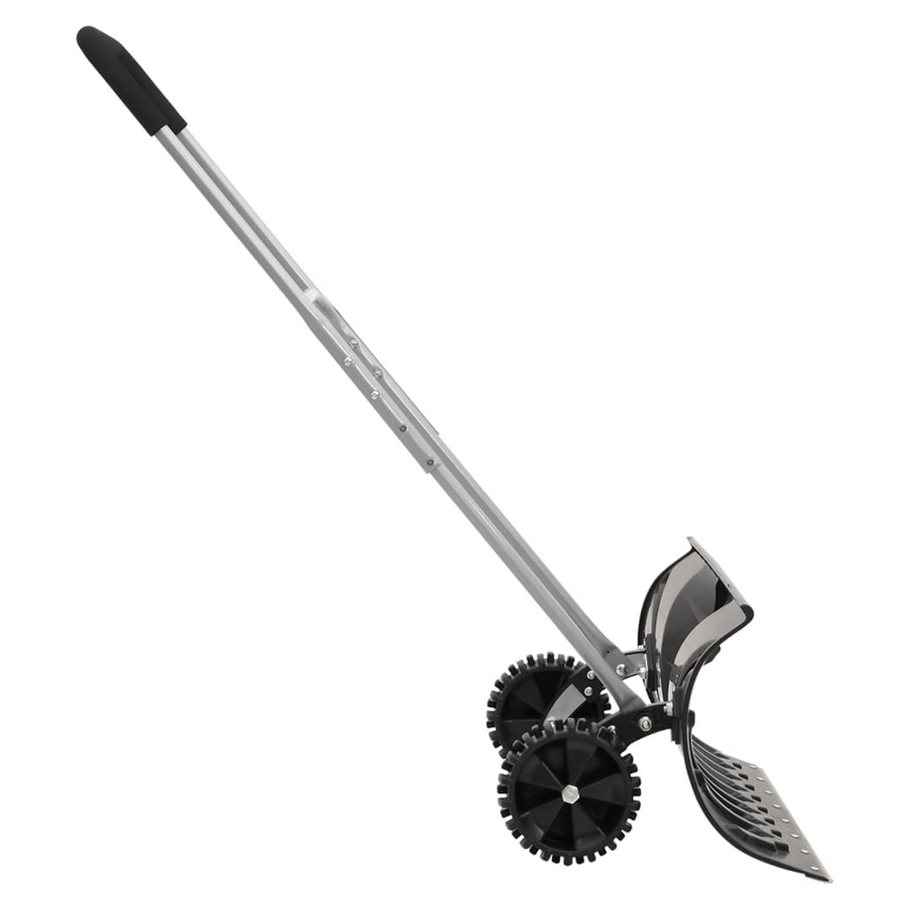 vidaXL Snow Shovel with Extendable Handle Black 66 cm Blade Steel - anydaydirect