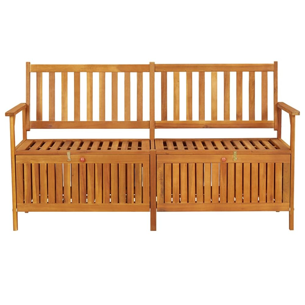 Storage Bench 148 cm Solid Wood Acacia - anydaydirect