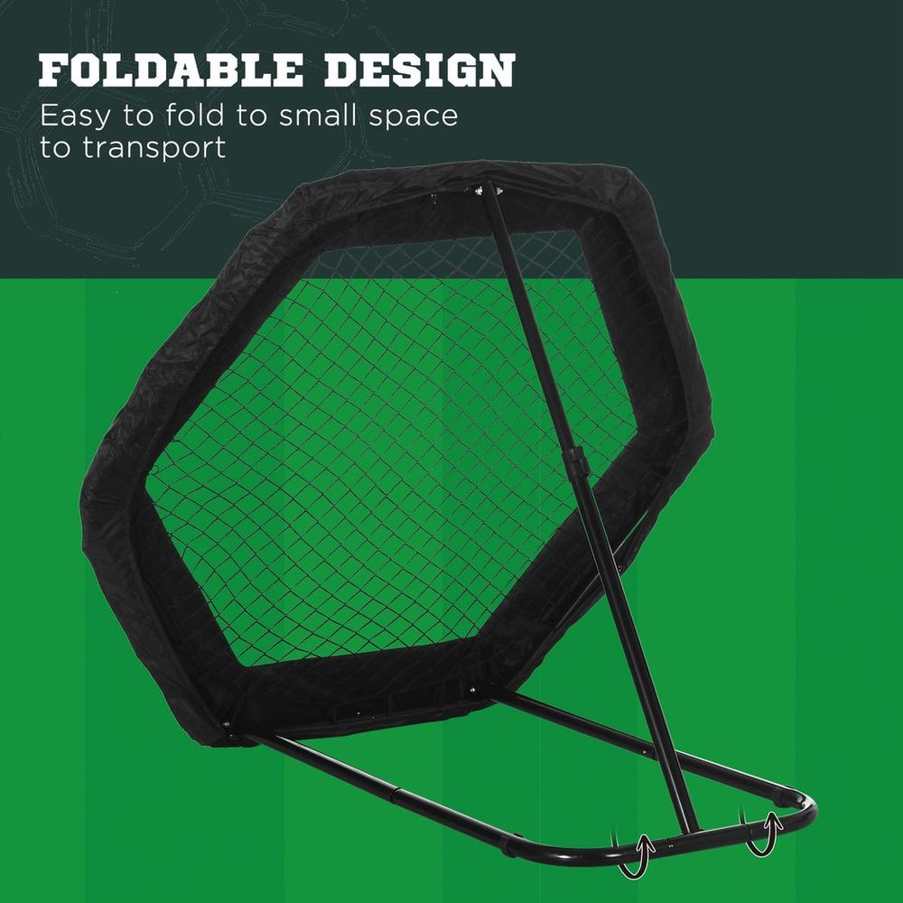 Foldable Rebounder Net, Football Training Net with Adjustable Angles - anydaydirect