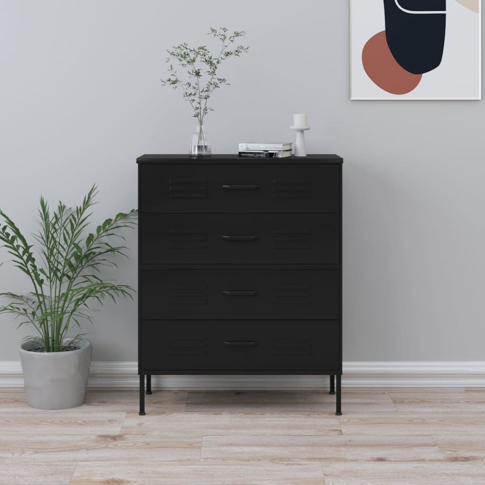 Chest of Drawers Olive Green 80x35x101.5 cm Steel - anydaydirect