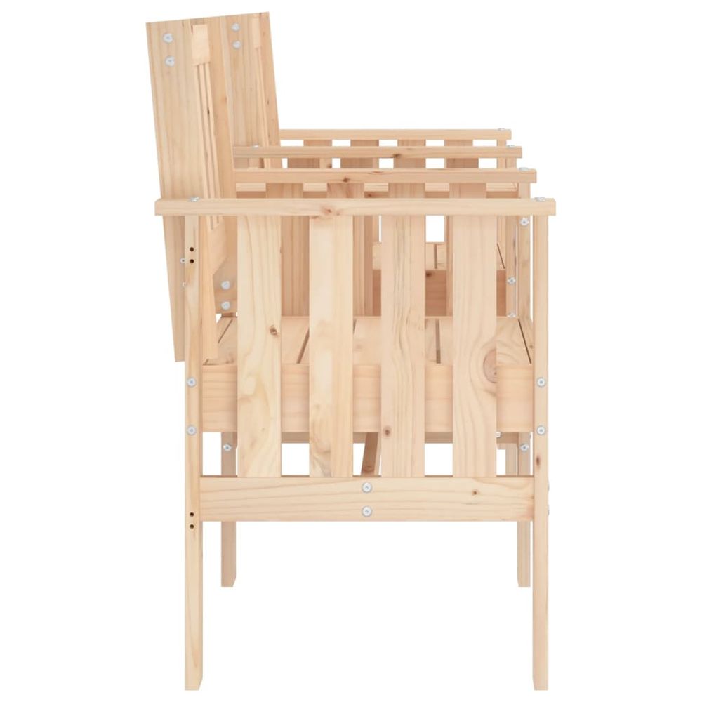 vidaXL Garden Bench with Table 2-Seater Solid Wood Pine - anydaydirect