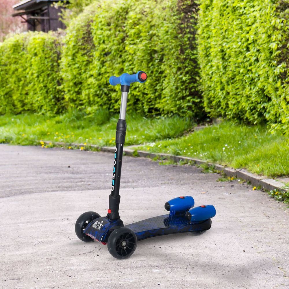 Child 3-Wheel Scooter Light Music Water Spray Rechargeable 3-6 Yrs Blue - anydaydirect