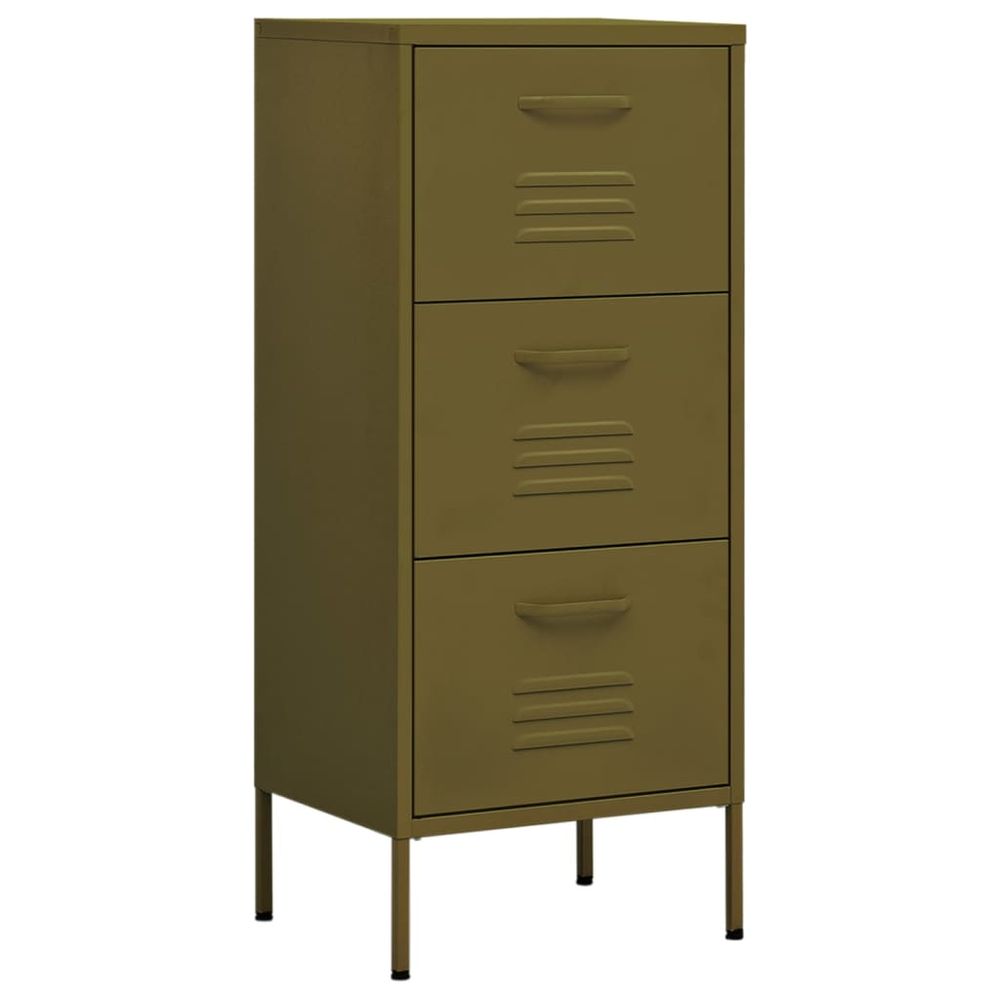 Storage Cabinet Olive Green 42.5x35x101.5 cm Steel - anydaydirect