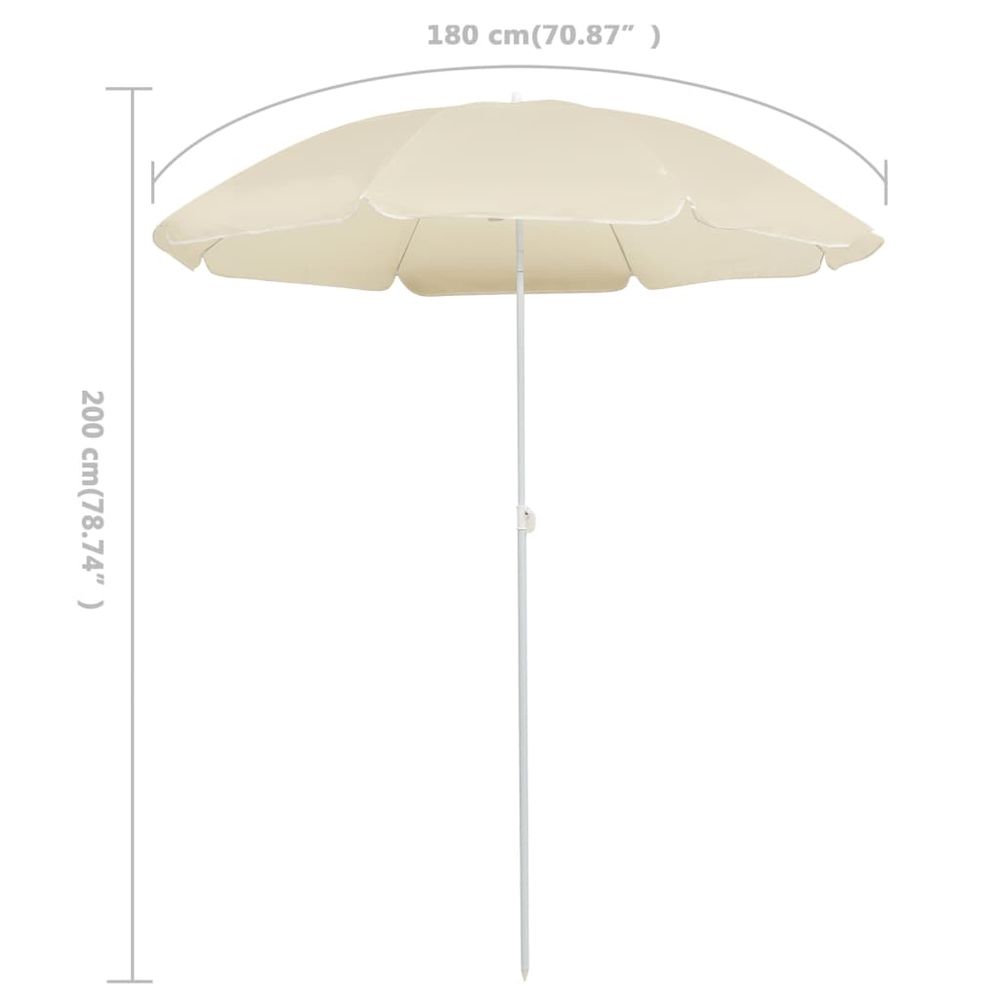 Outdoor Parasol with Steel Pole 180 cm - anydaydirect
