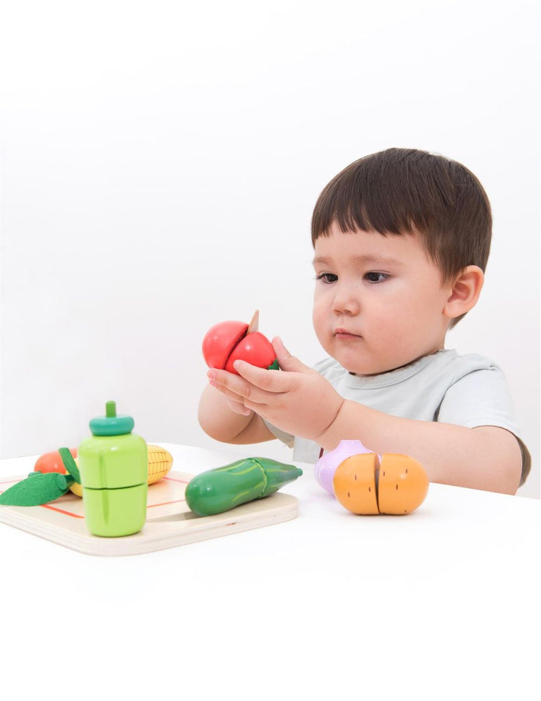 Lelin Wooden Vegetable Cut Food Toy Kitchen Shopping Grocery For Childrens - anydaydirect