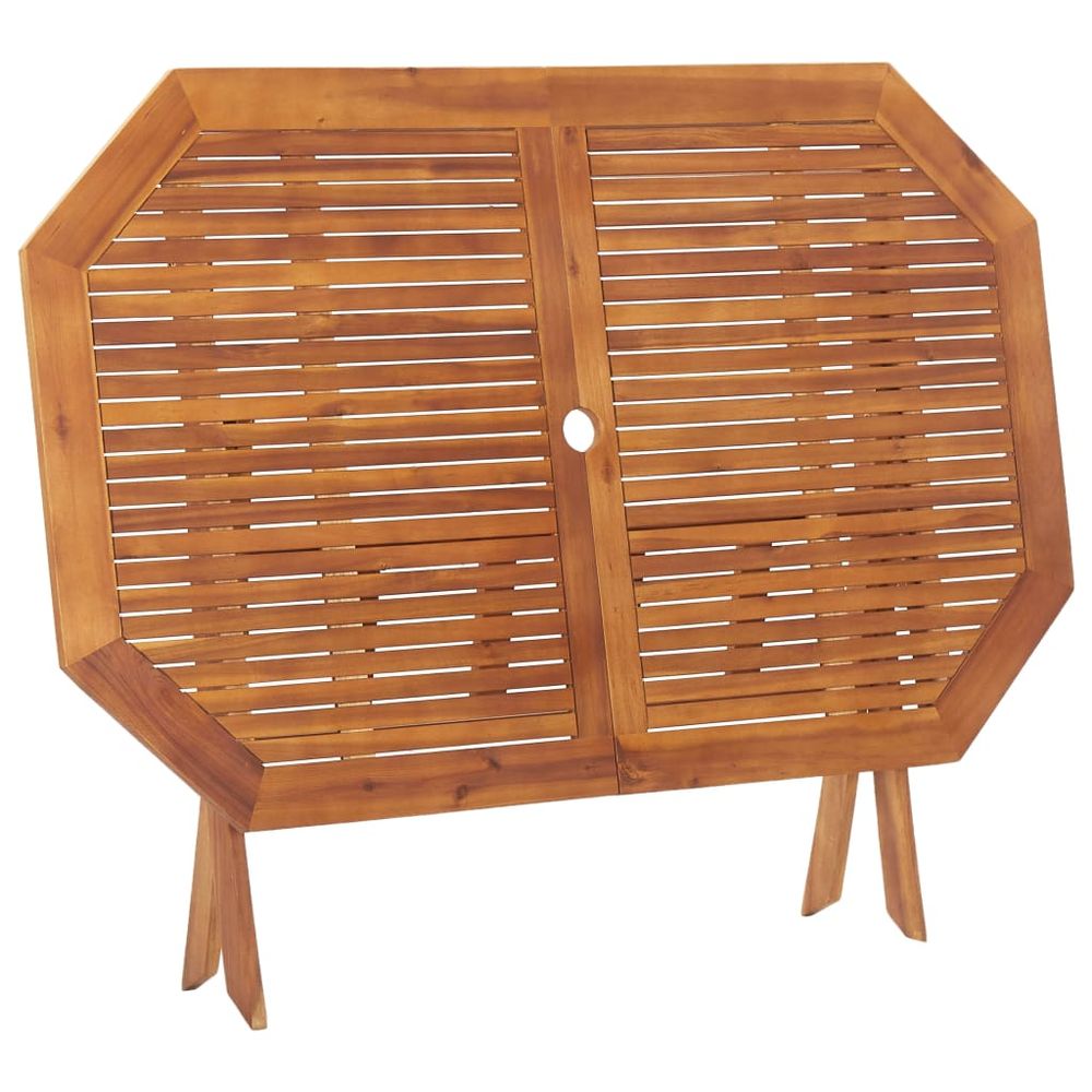 Folding Garden Table 135x85x75 cm Solid Acacia Wood - anydaydirect