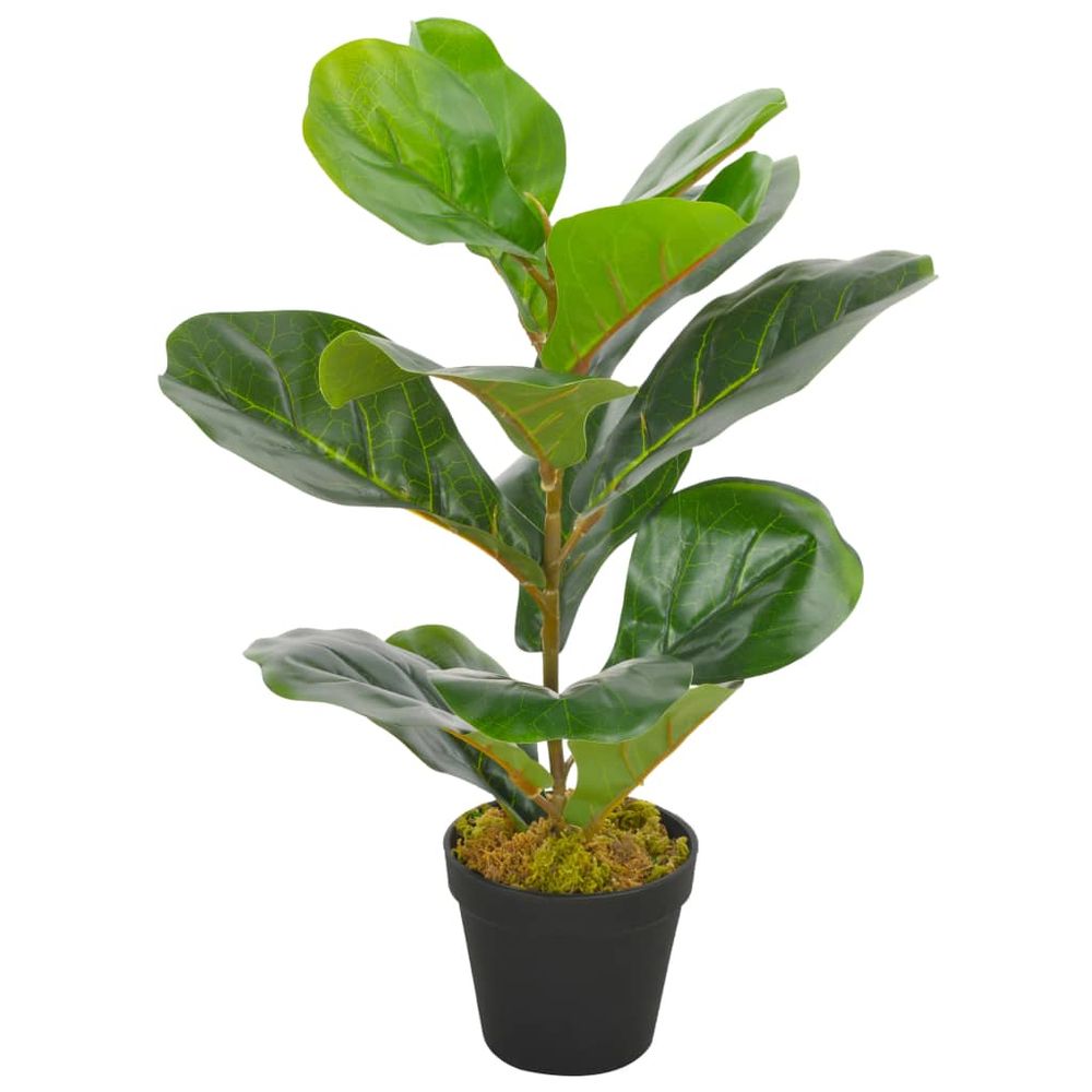 Artificial Plant Fiddle Leaves with Pot Green 45 cm to 152cm - anydaydirect