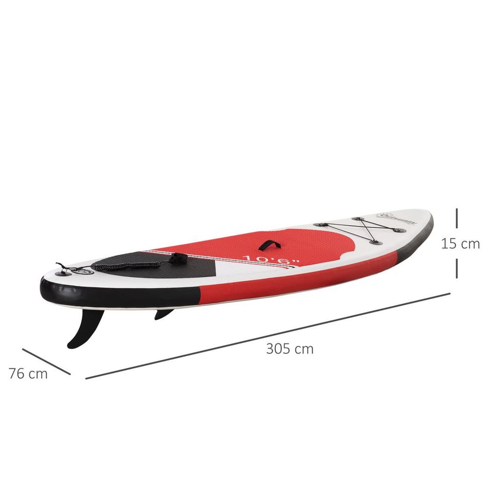 10Ft Inflatable Stand Up Board, Non-Slip Deck Board with Adjustable Paddle - anydaydirect
