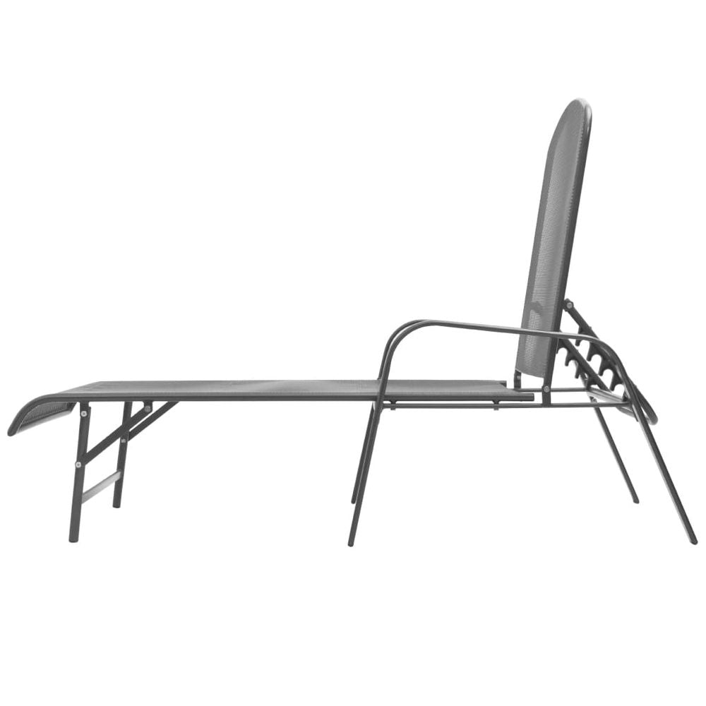 Sun Lounger Steel Anthracite - anydaydirect