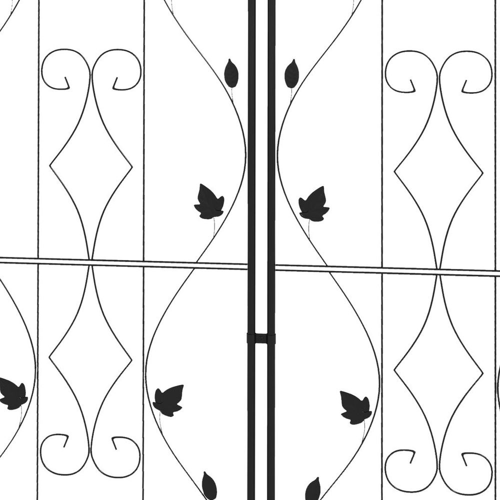 Outsunny Set of 2 Metal Trellis for Climbing Plants, Leaf Design - anydaydirect