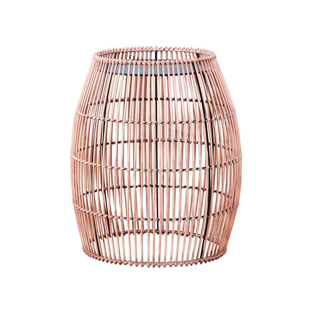 Outdoor Garden Furniture Large Round Side Table in Bamboo Wicker - anydaydirect