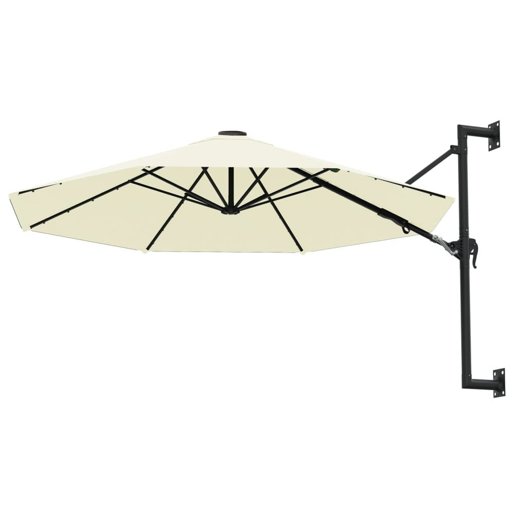 Wall-Mounted Parasol with Metal Pole 300 cm - anydaydirect