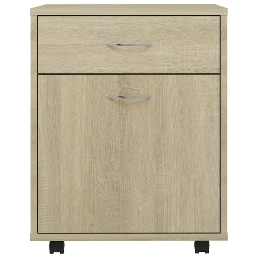 Rolling Cabinet Sonoma Oak 45x38x54 cm Engineered Wood - anydaydirect