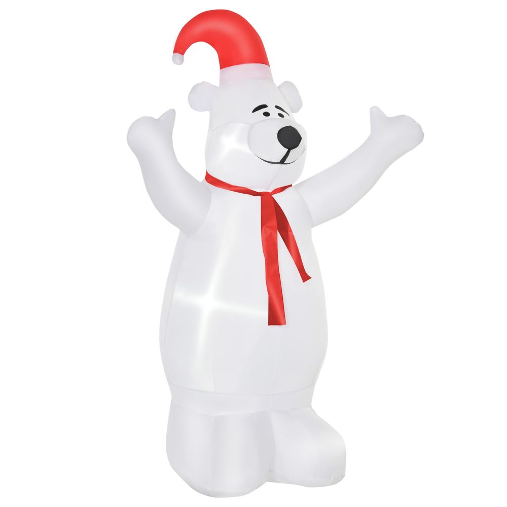 6ft Tall Outdoor Inflatable Bear Airblown Projection Holiday Christmas Lawn - anydaydirect