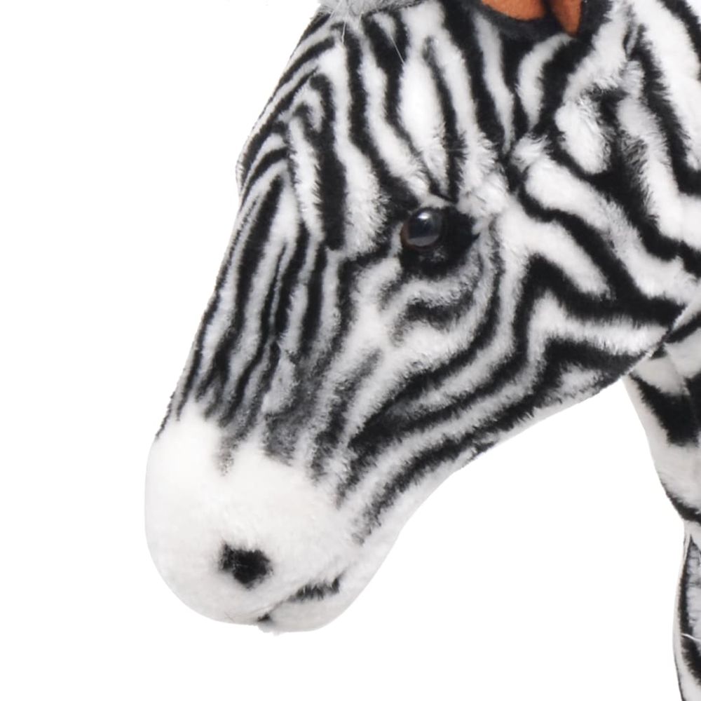 Standing Plush Toy Zebra Black and White XXL - anydaydirect