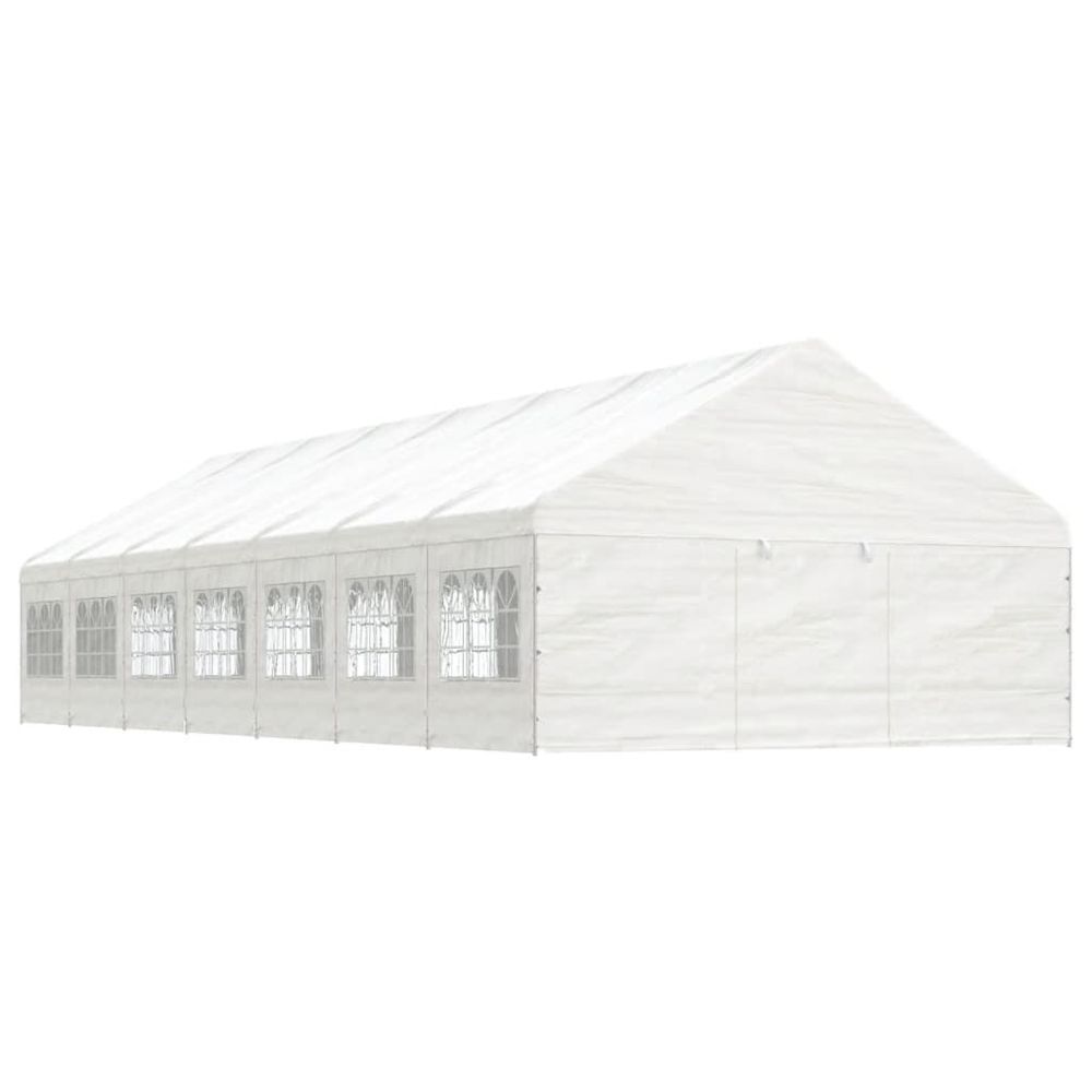 vidaXL Gazebo with Roof White 15.61x5.88x3.75 m Polyethylene - anydaydirect