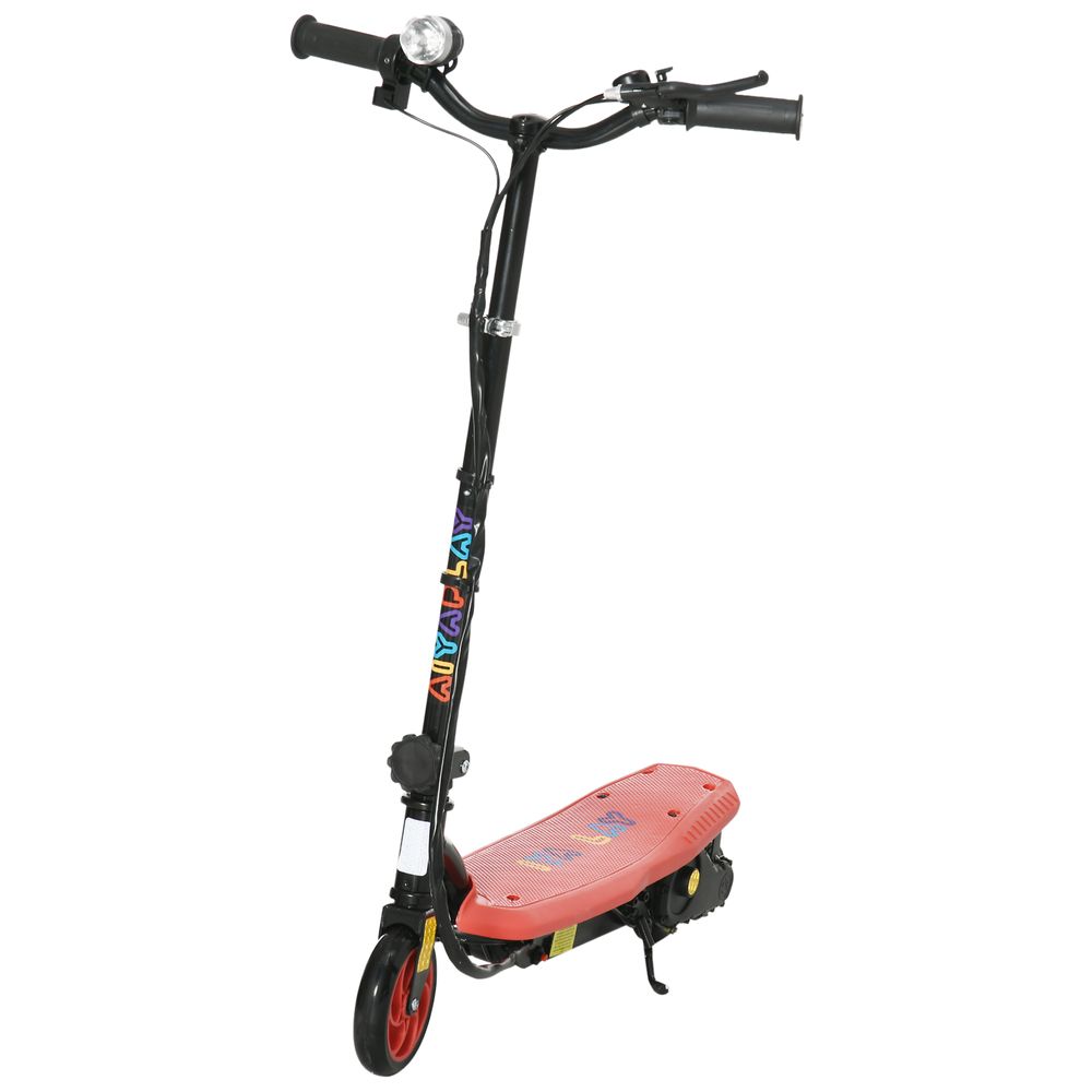 Folding Electric Scooter E-Scooter w/ LED Headlight, for Ages 7-14 Years - Red - anydaydirect