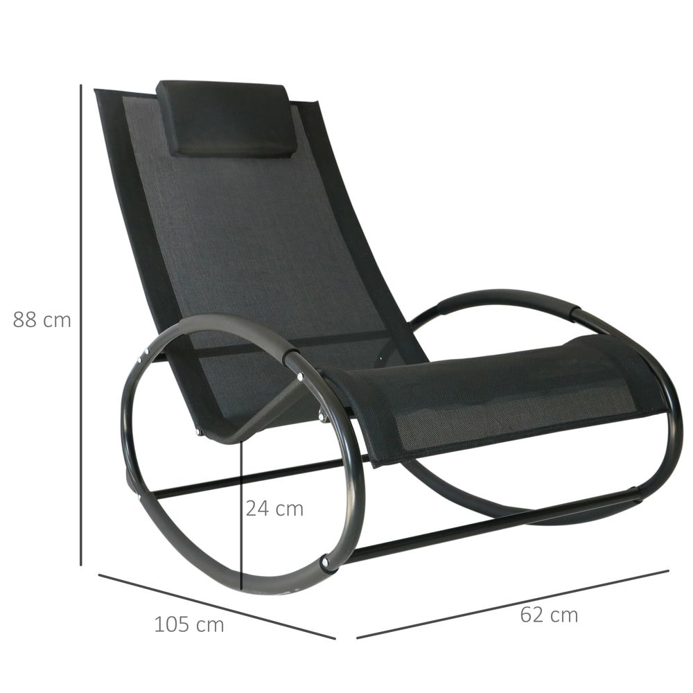 Outsunny Orbital Zero Gravity Rocking Chair, 88H cm - anydaydirect