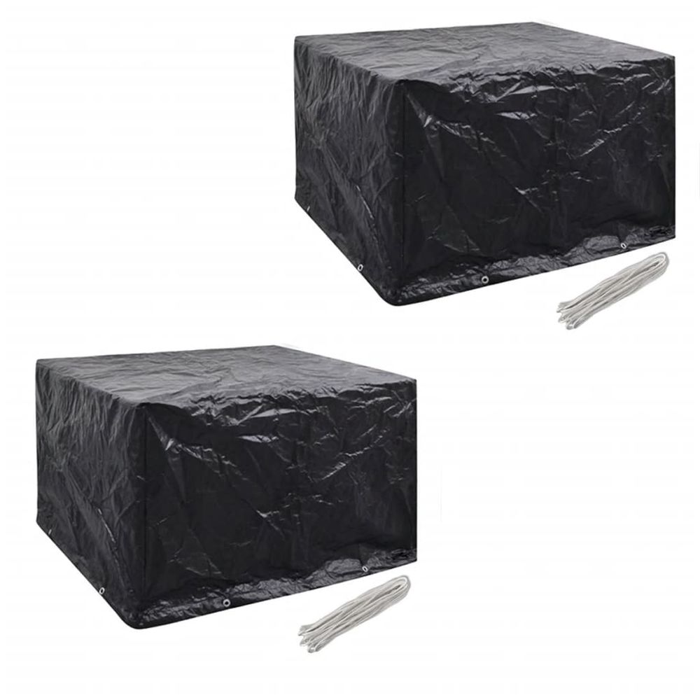 Garden Furniture Covers 2pcs 4 Person Poly Rattan 113x113cm - anydaydirect