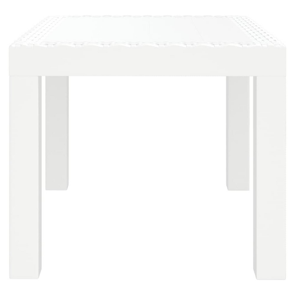 vidaXL Garden Table White 59x47x40 cm PP - anydaydirect