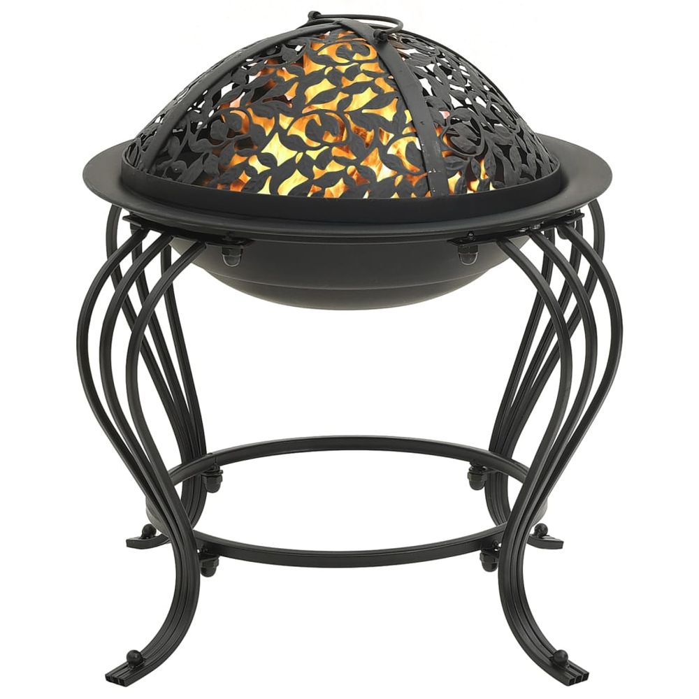 Fire Pit with Poker 49 cm Steel - anydaydirect