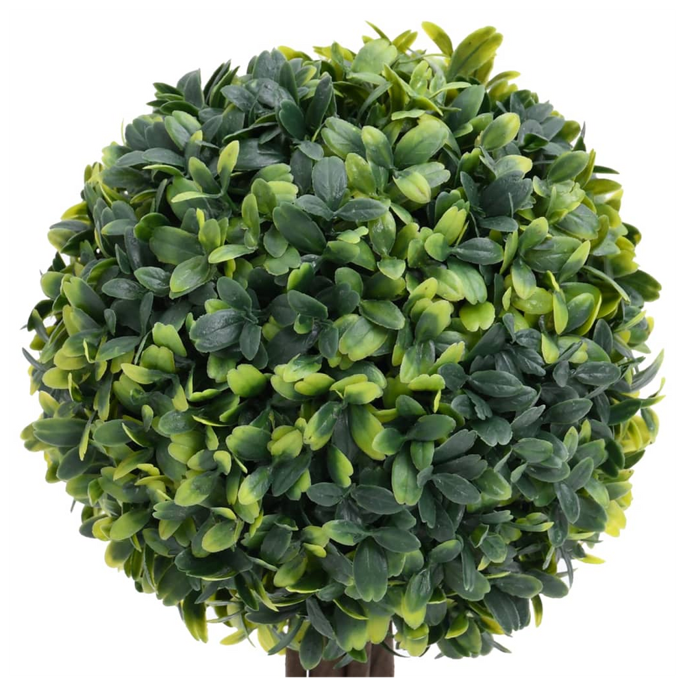 Artificial Boxwood Plants 2 pcs with Pots Ball Shaped Green 33 cm - anydaydirect