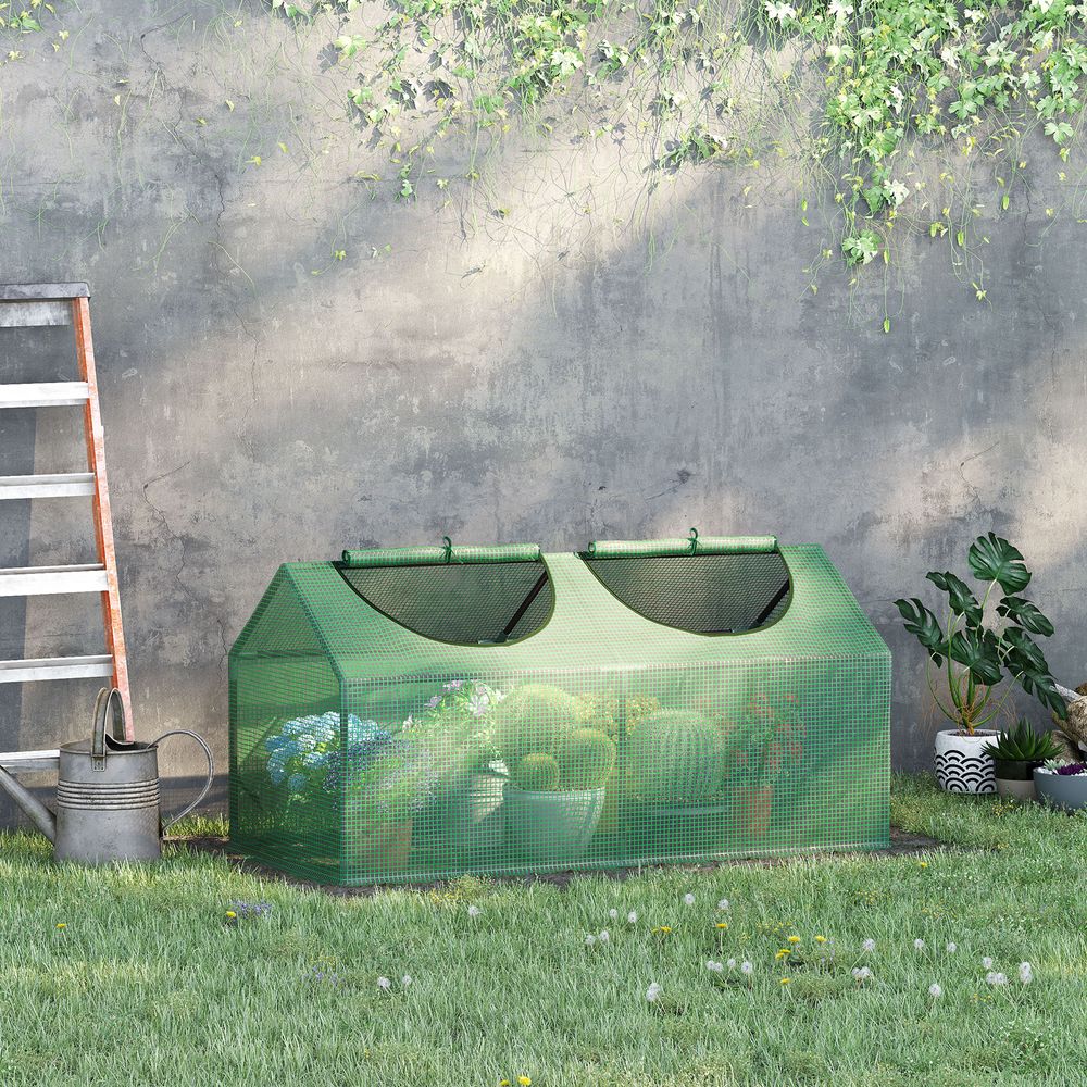 Mini Greenhouse, with Durable PE Cover, 119x60x60cm - anydaydirect