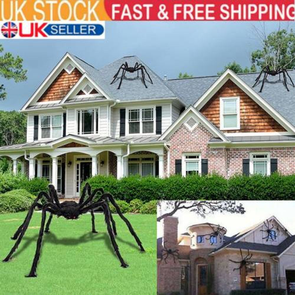 Black Big Halloween Plush Fake Spider Kid Children Toy Home Garden Party D�cor - anydaydirect
