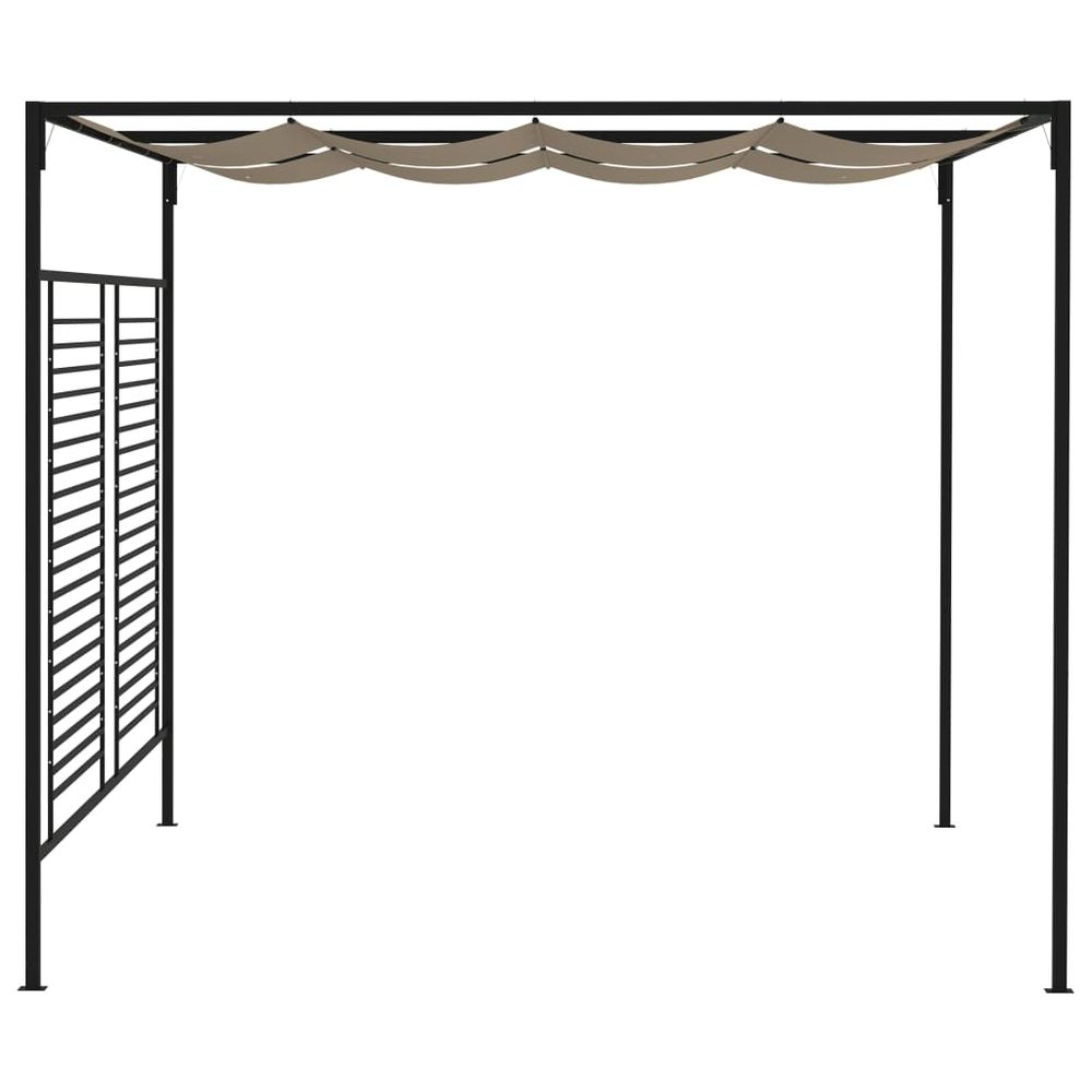 Gazebo with Retractable Roof 3x4x2.3 m Cream, Taupe & Anthracite 180 g/m² - anydaydirect