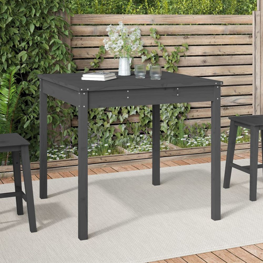 Garden Table 82.5x82.5x76 cm Solid Wood Pine - anydaydirect