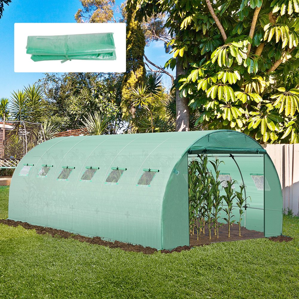 Greenhouse Replacement Cover Winter Garden PE Cover Walk-in Greenhouse - anydaydirect