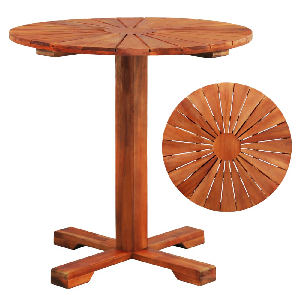 Bistro Table 70x70 cm Solid Acacia Wood - anydaydirect