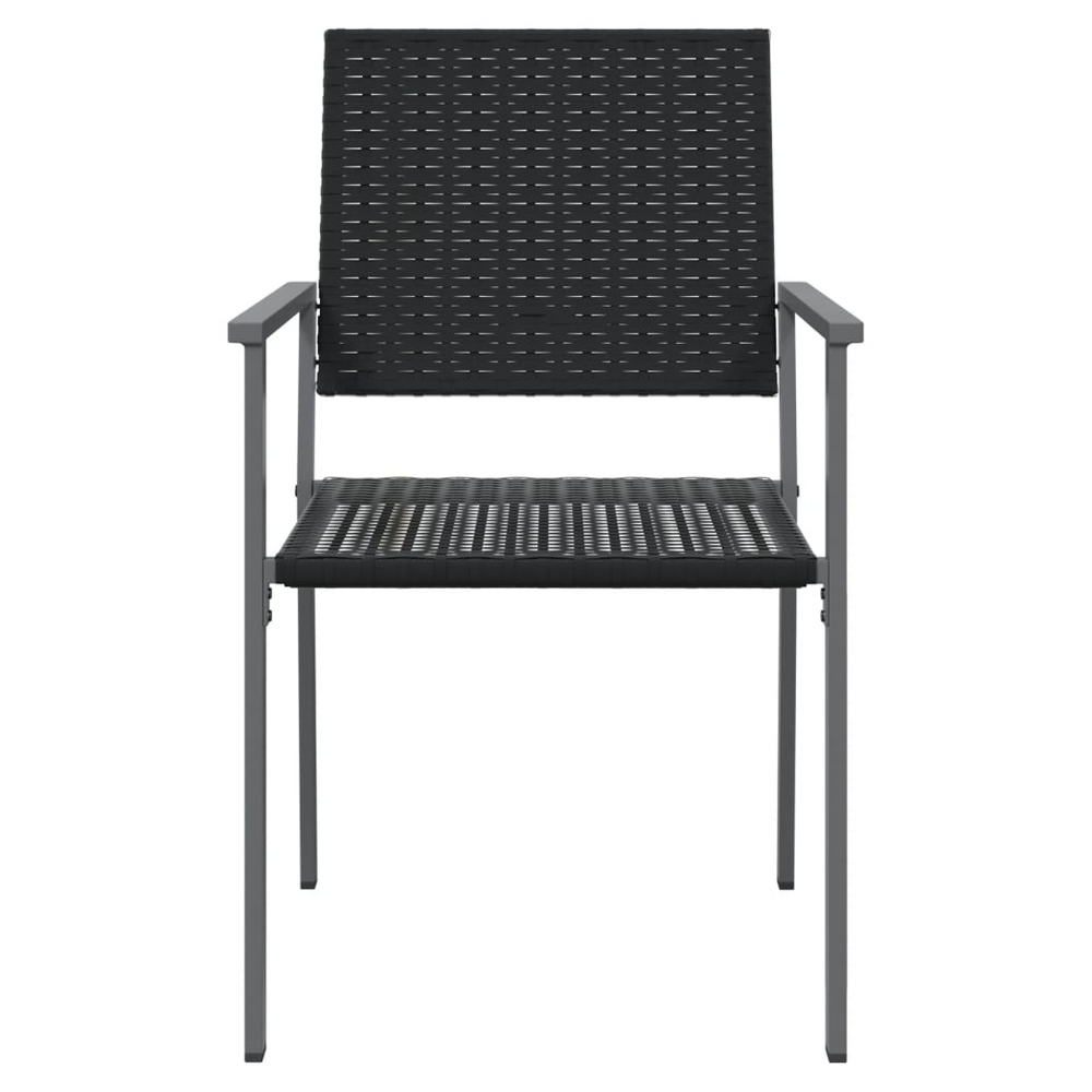 vidaXL Garden Chairs 4 pcs Black 54x62.5x89 cm Poly Rattan - anydaydirect