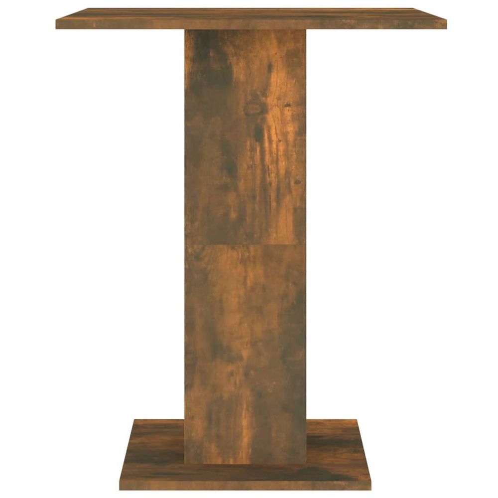 Bistro Table Smoked Oak 60x60x75 cm Engineered Wood - anydaydirect