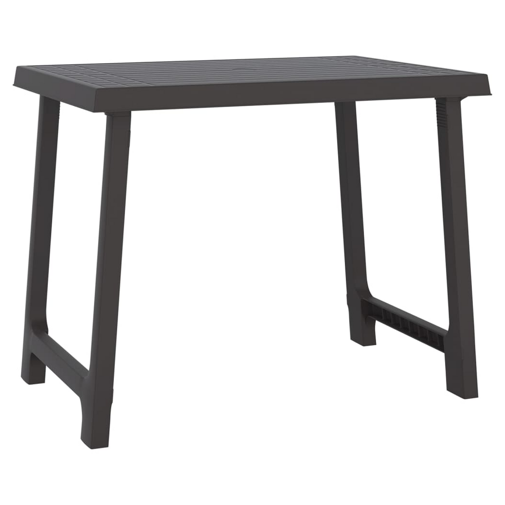 vidaXL Camping Table Anthracite 79x56x64 cm PP Wooden Look - anydaydirect